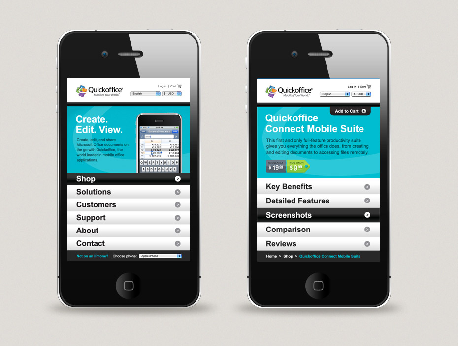 Quickoffice Mobile Website